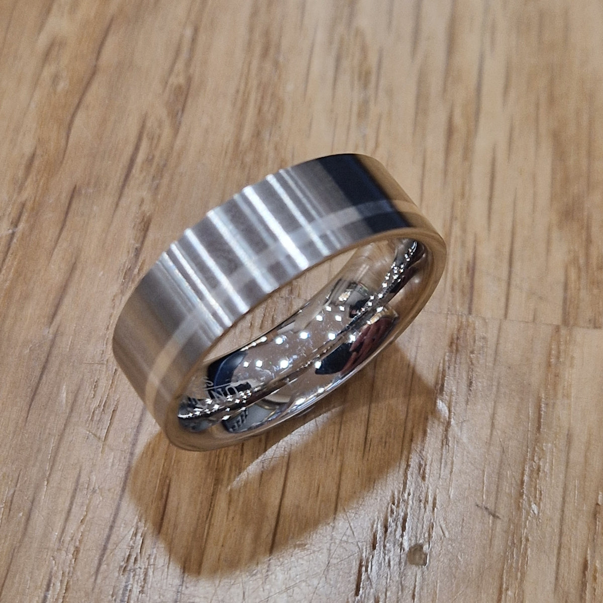 Steel & Silver Line Ring – Lauren May Jewellery