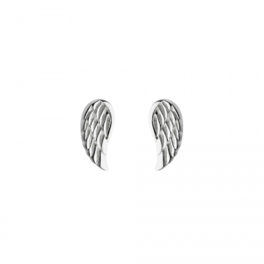 Sterling silver wing stud earrings
