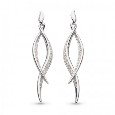Silver & Cz Entwine Earrings