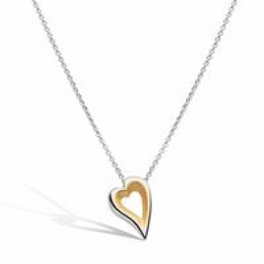 Desire Love Story Gold Heart Necklace