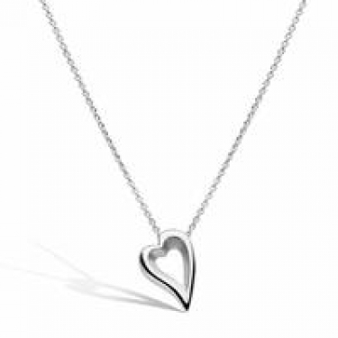 Desire Love Story Silver Heart Necklace