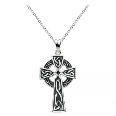 Silver Oxidised Celtic Cross