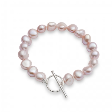Single Strand Pink Pearl Bracelet