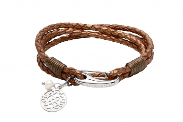 Ladies Bronze Leather Bracelet