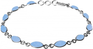 Blue Chalcedony & Silver Bracelet