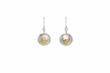 Silver & Gold Celtic Swirl Earrings