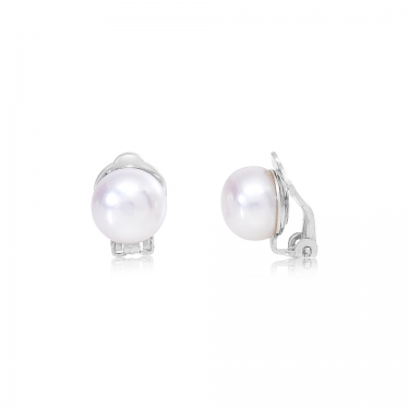 White Pearl Clip-on Earrings