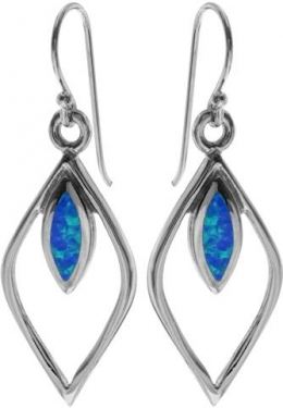 Silver & Blue Opalique Earrings