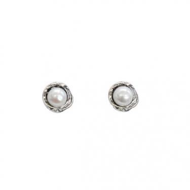 Sterling Silver & Pearl Studs