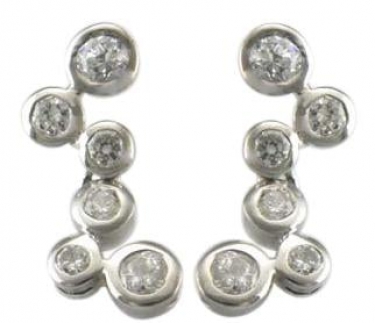 Sterling Silver Cz Earrings