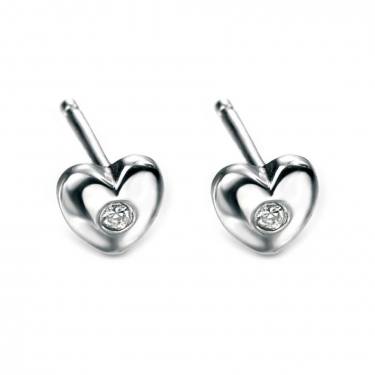 Children's Silver Heart  Earrings