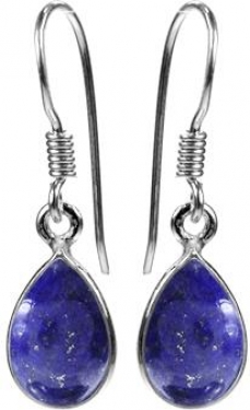 Silver Lapis lazuli Teardrop Earrings