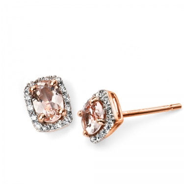 Rose gold Morganite earrings