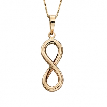9ct gold infinity neclace