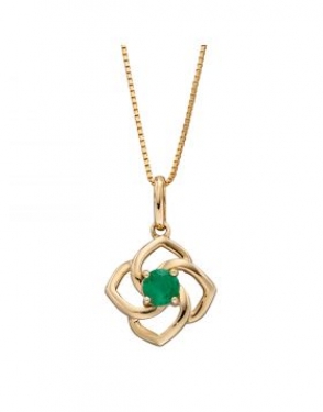 9ct Gold Emerald Pendant