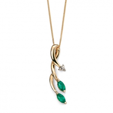 9ct gold Emerald Necklace