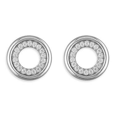Sterling silver cz stud earrings