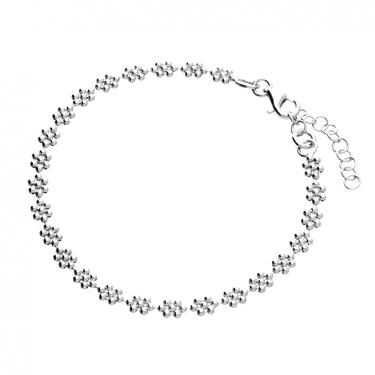 Sterling silver flower bracelet