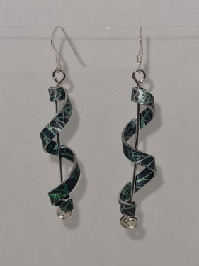 Handmade Anodised Aluminium Spiral Earrings