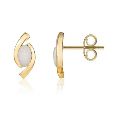 9ct Gold Opal Stud Earrings