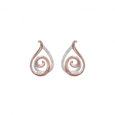 Sterling Silver & Rose Gold Earrings