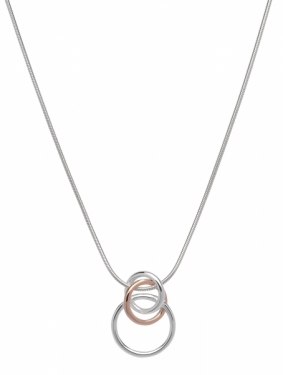 Sterling silver and rose gold plated necklace