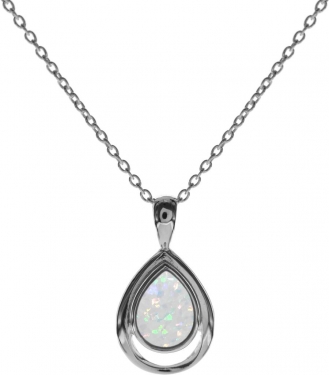 Silver Opalique Necklace