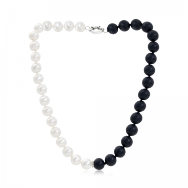 Freshwater Pearl & Black Onyx Necklace