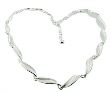 Sterling Silver Twist Link Necklace