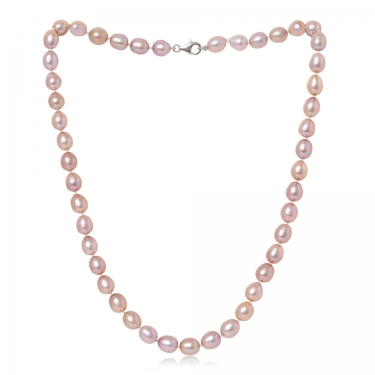 Single Strand Pink Baroque Pearl Necklace