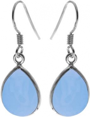Silver & Blue Chalcedony Earrings