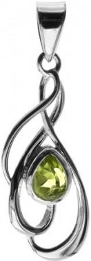Silver peridot pendant