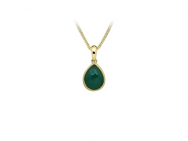 Green Agate Gold Plated Necklace