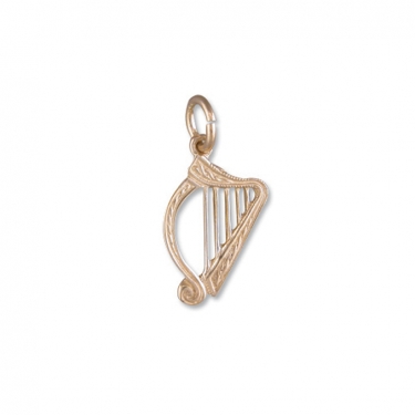 9ct Gold Irish Harp Pendant