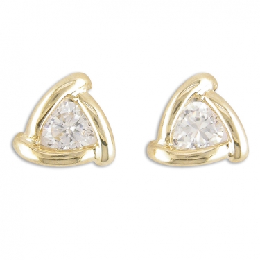 9ct Gold & Cz stud earrings