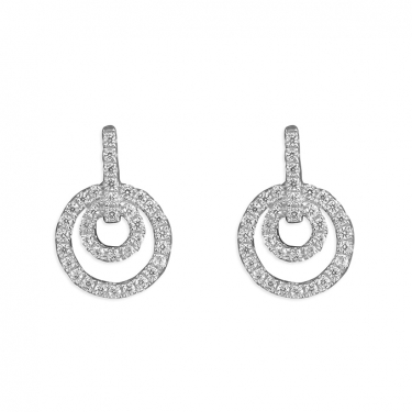 Sterling silver cz stud earrings