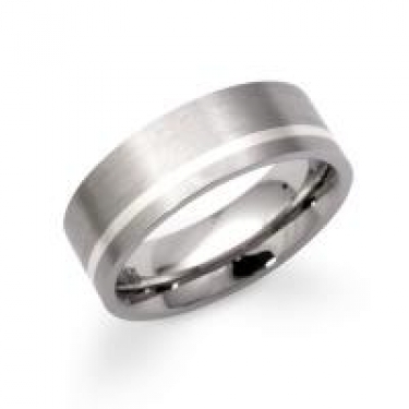 Steel and silver ring