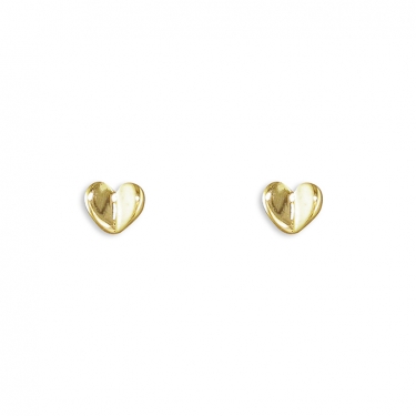 9ct Gold Heart stud earrings