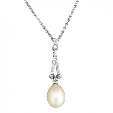 silver & freshwater pearl necklace