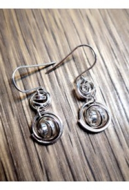 Silver Double Q  Earrings