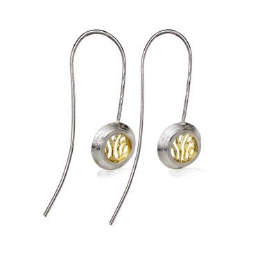 Silver & Gold Woven Wire Earrings
